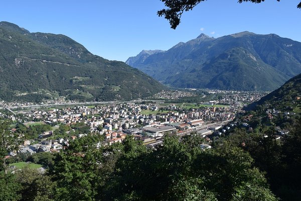 A view over the beuatiful city of Bellinzona, Switzerland