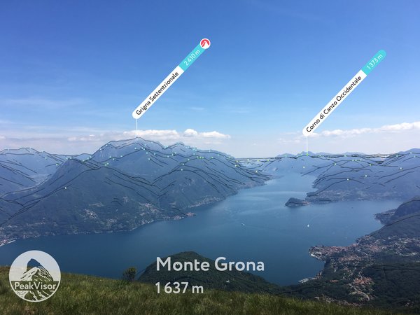 Hike over Menaggio on Como Lake, view from monte grona with PeakVisor
