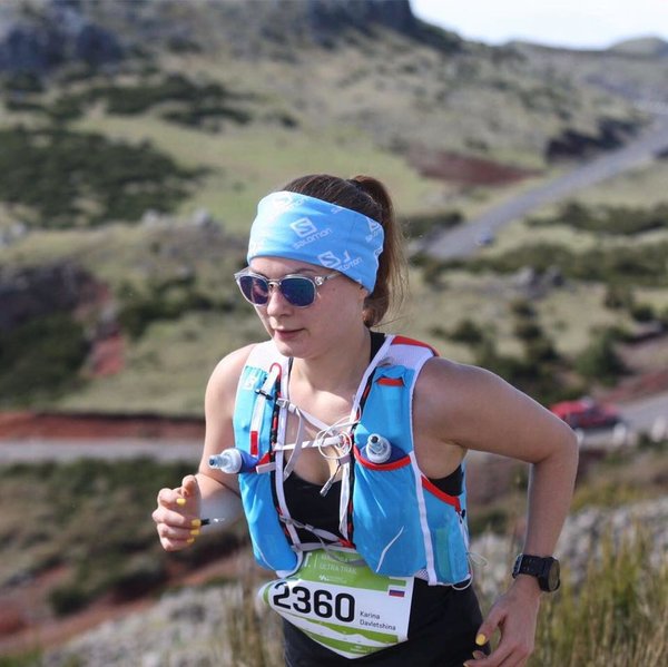 Girl runes trial in enso.london skirt at Ribeira das Cales, Madeira Island, Portugal, MIUT Marathon race
