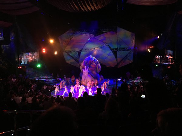 The end of the show at Cirque du Soleil