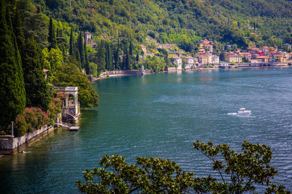 A view from Villa Monastero gardens in Varenna (CO), Italy