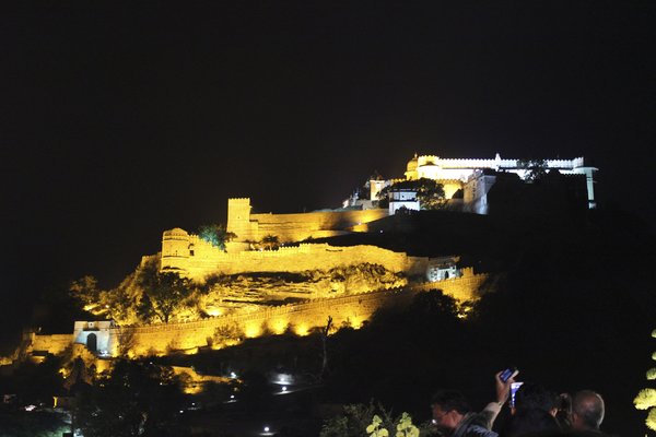 Kumbhalgarh Fort during the evening show time