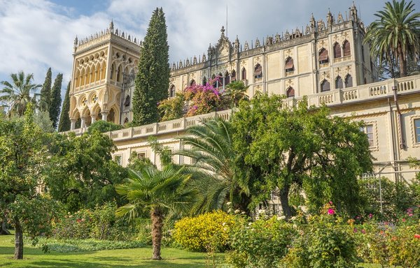 Villa Borghese-Cavazza on the Isola del Garda. Lake Garda, Italy.