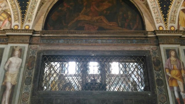 nobody, architecture, building, travel, dwelling, museum, indoors, religion, painting, landscape, house, palace, light, ancient, church, window, politics, outdoors, ceiling, people