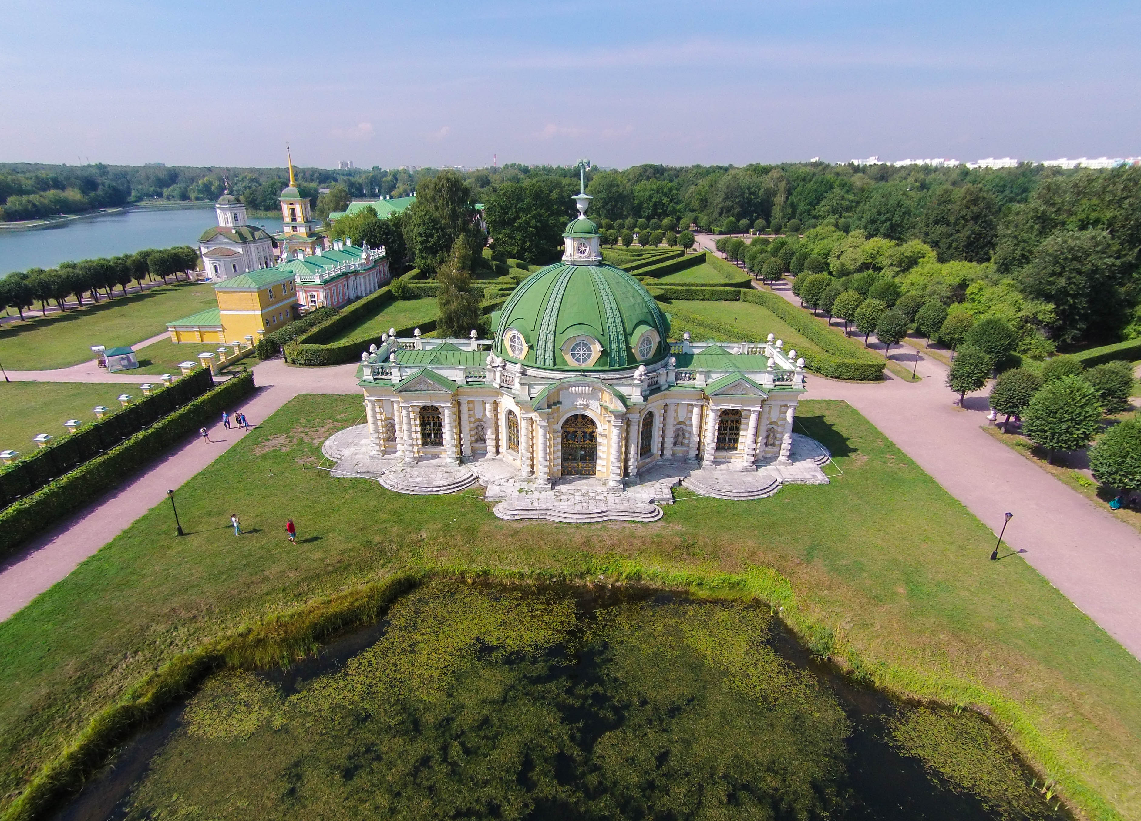 Усадьба кусково вид сверху фото